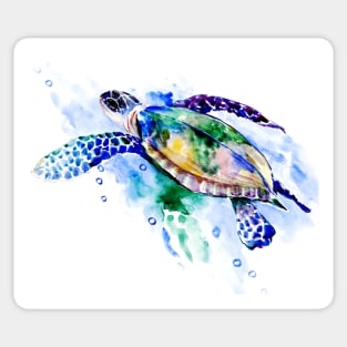 Swimming Sea Turtle Sticker